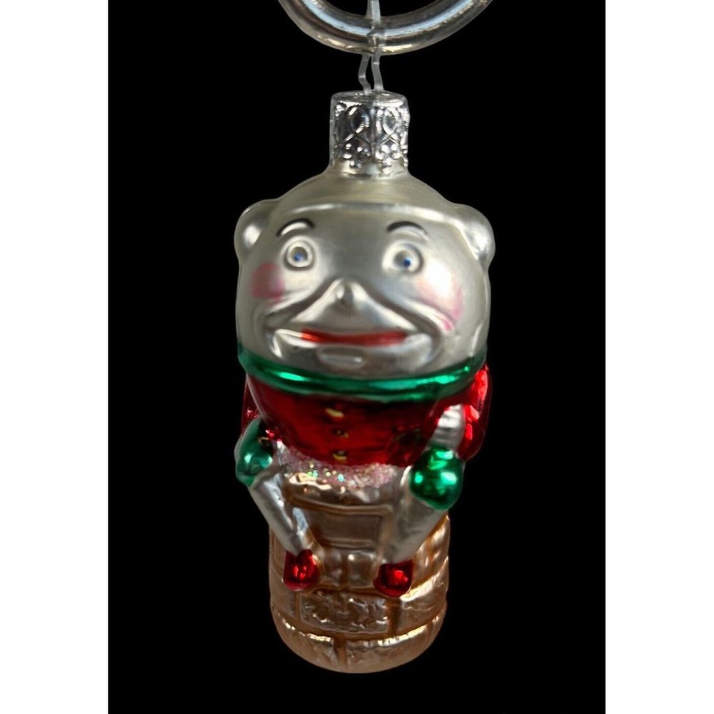 Vintage Inge - Glas Christmas Ornament Mercury Glass Humpty Dumpty W. Germany